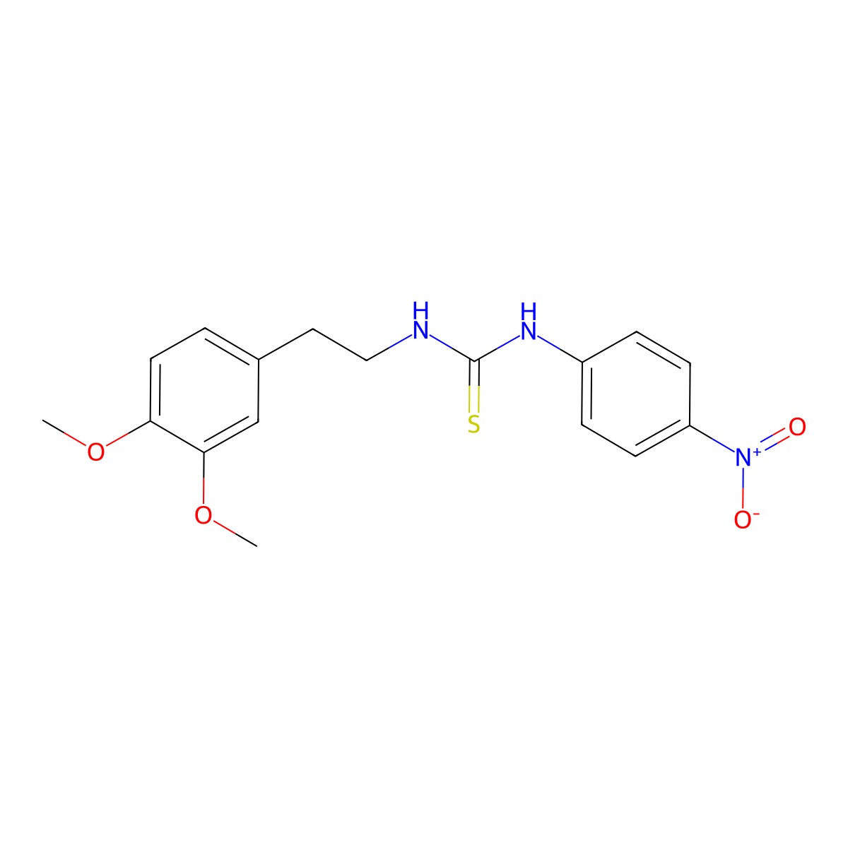 1-[2-(3,4-Dimethoxyphenyl)ethyl]-3-(4-nitrophenyl)thiourea molecular structure, CAS 431914-13-5
