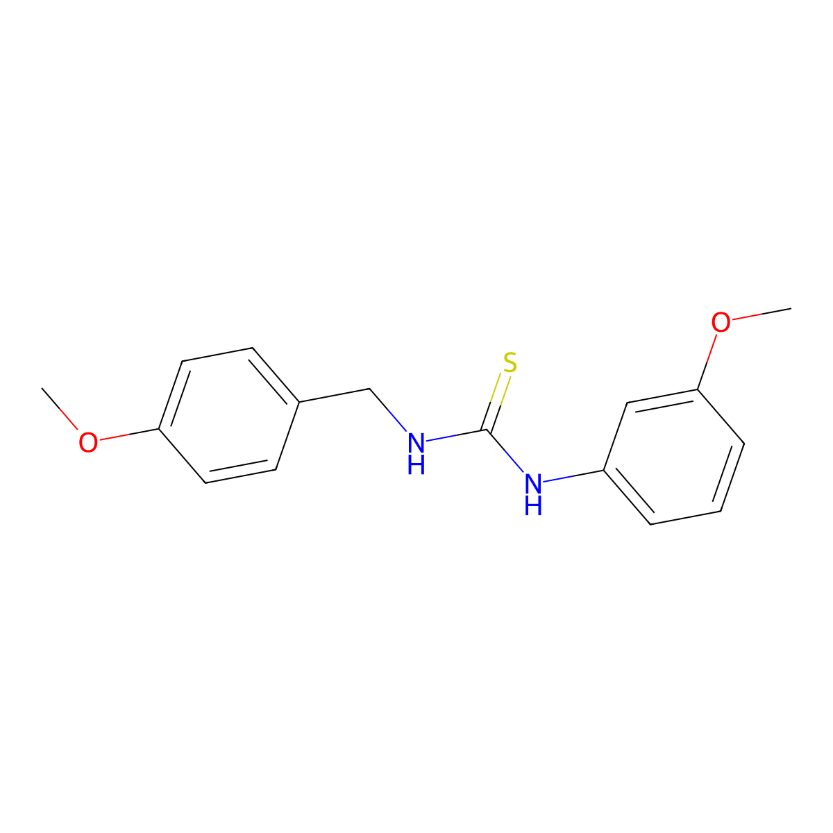 1-(4-Methoxybenzyl)-3-(3-methoxyphenyl)thiourea molecular structure, CAS 431914-27-1