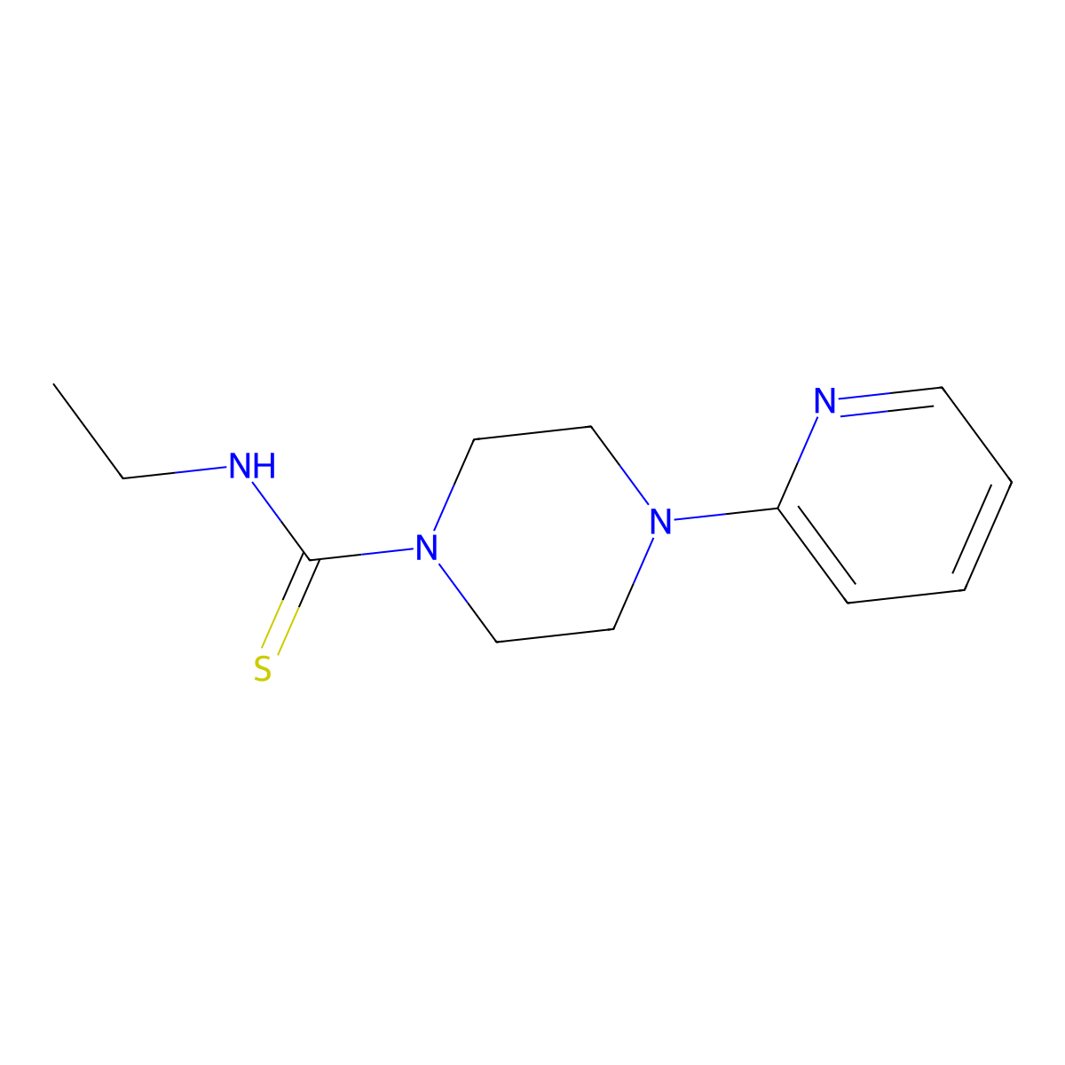 N-ethyl-4-pyridin-2-ylpiperazine-1-carbothioamide molecular structure, CAS 431914-79-3