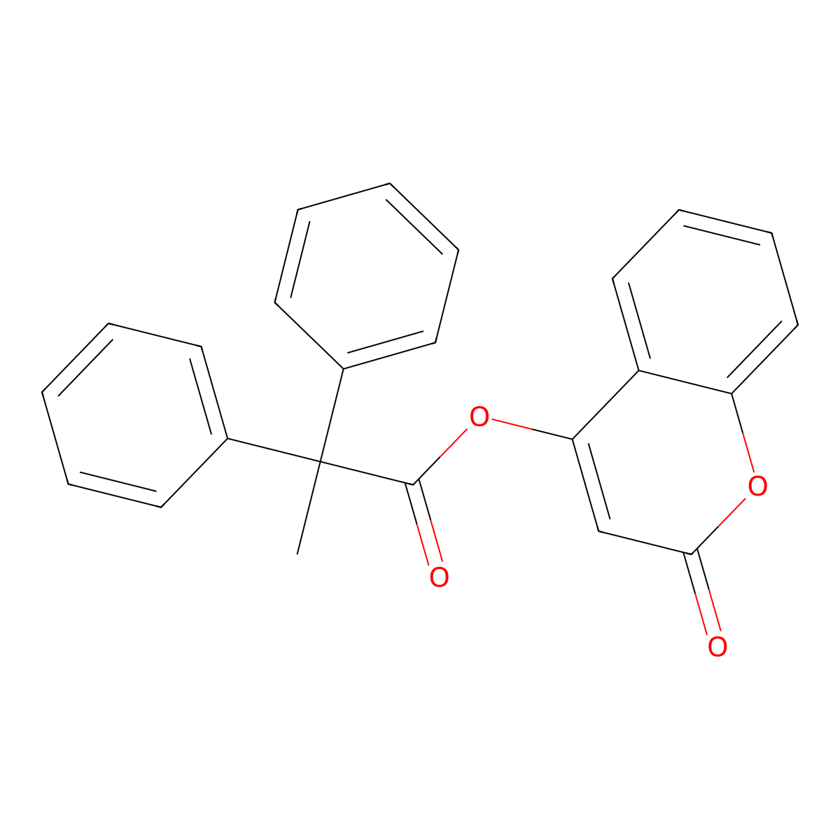 2-oxo-2H-chromen-4-yl 2,2-diphenylpropanoate molecular structure, CAS 431915-00-3