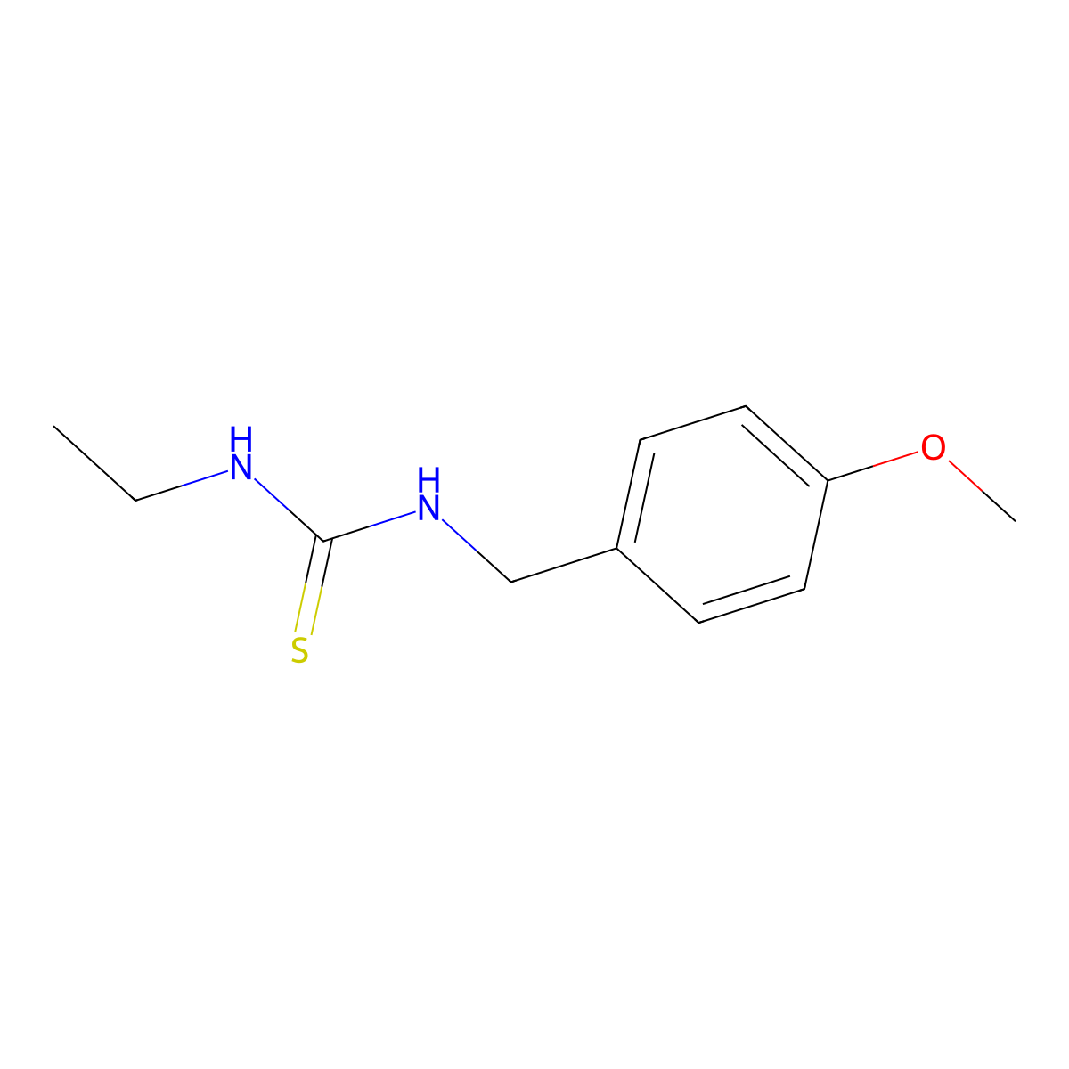 1-Ethyl-3-(4-methoxybenzyl)thiourea molecular structure, CAS 431915-23-0