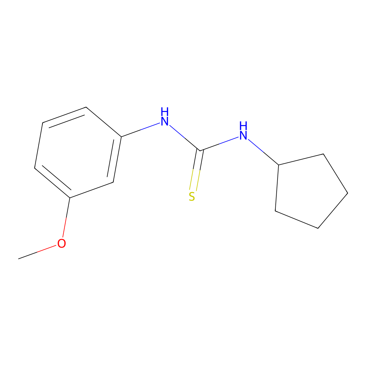 1-Cyclopentyl-3-(3-methoxyphenyl)thiourea molecular structure, CAS 431915-32-1