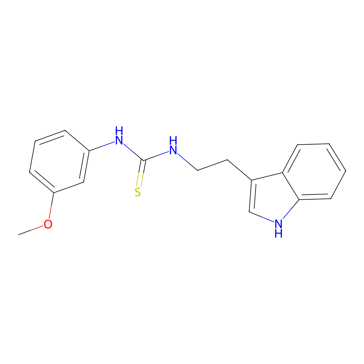 1-[2-(1H-indol-3-yl)ethyl]-3-(3-methoxyphenyl)thiourea molecular structure, CAS 431915-36-5
