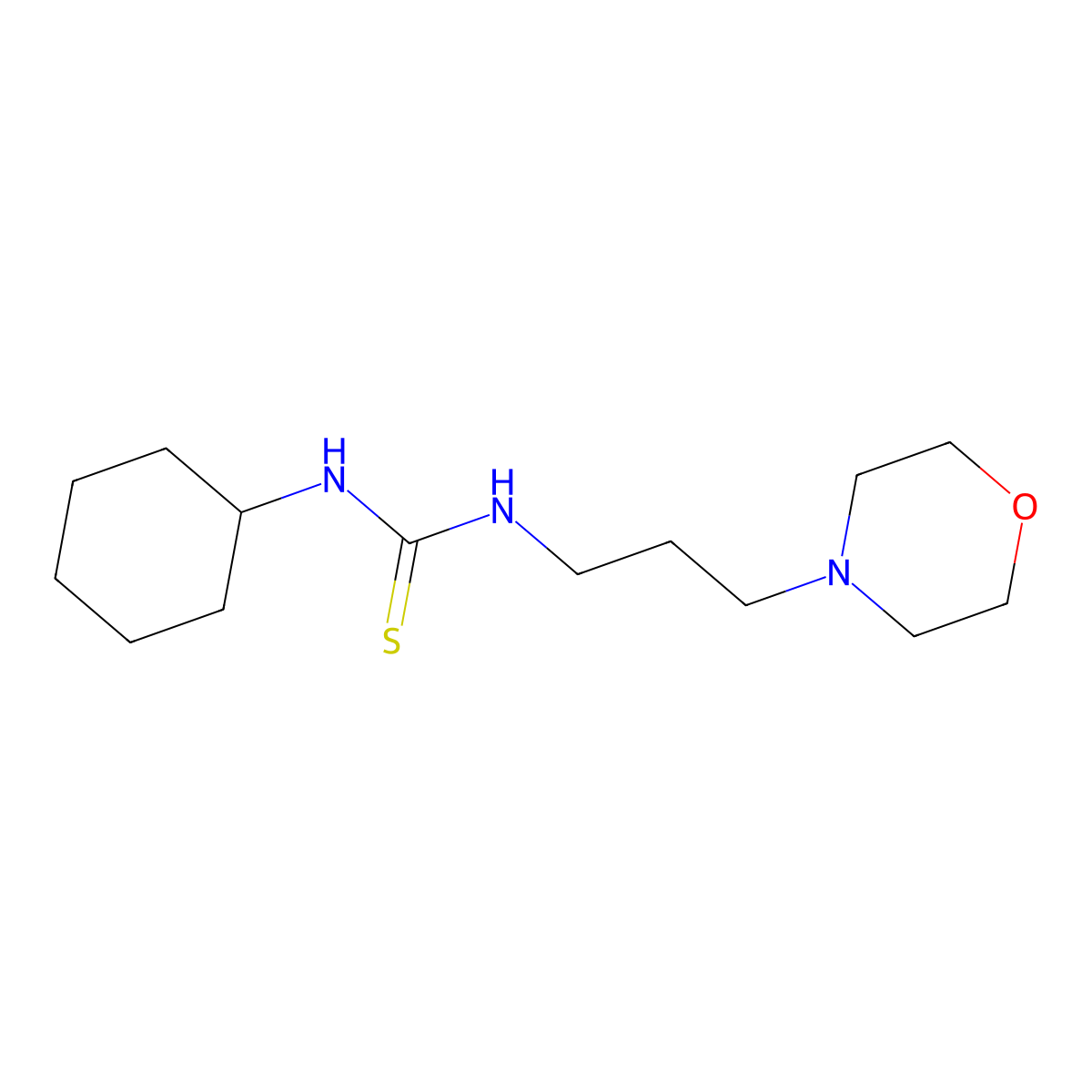 1-Cyclohexyl-3-(3-morpholin-4-ylpropyl)thiourea molecular structure, CAS 431915-83-2