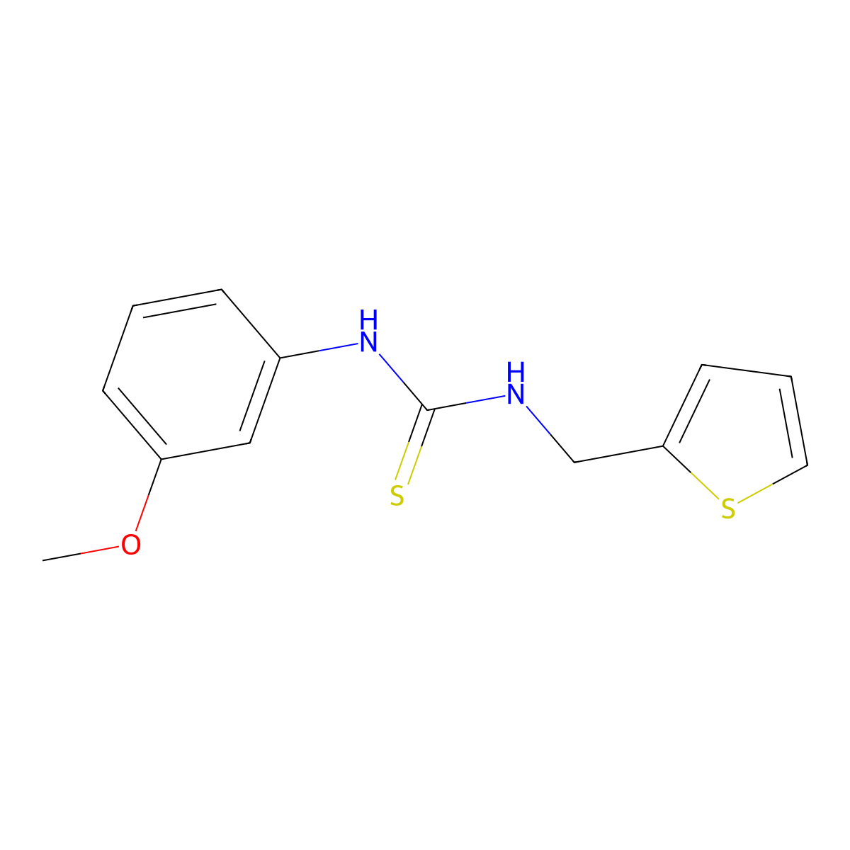 1-(3-Methoxyphenyl)-3-(thiophen-2-ylmethyl)thiourea molecular structure, CAS 431916-13-1