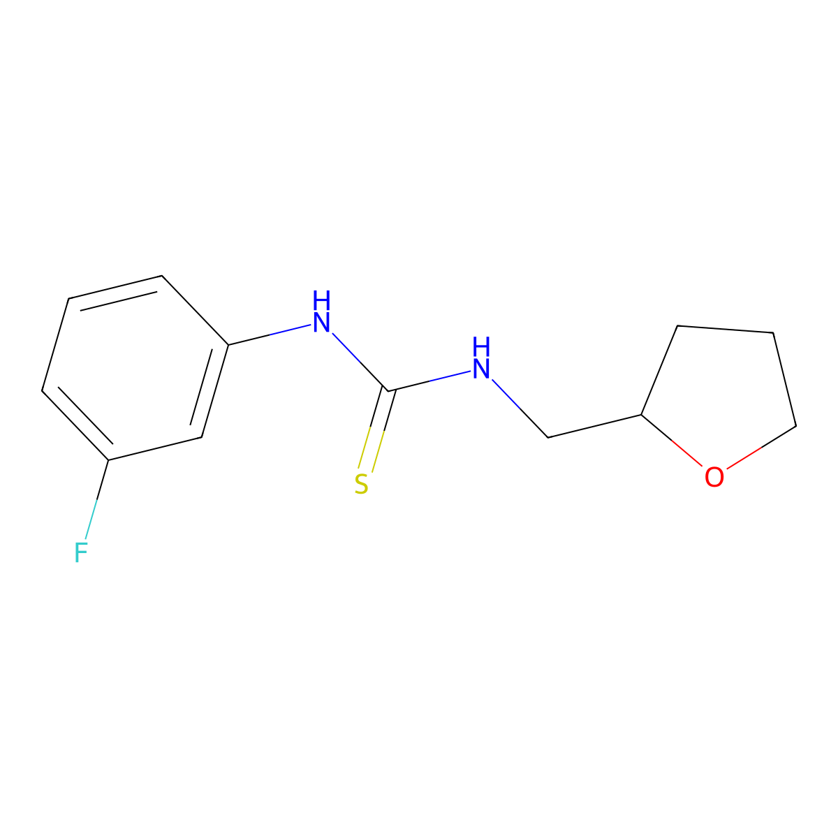 1-(3-Fluorophenyl)-3-(tetrahydrofuran-2-ylmethyl)thiourea molecular structure, CAS 431916-47-1
