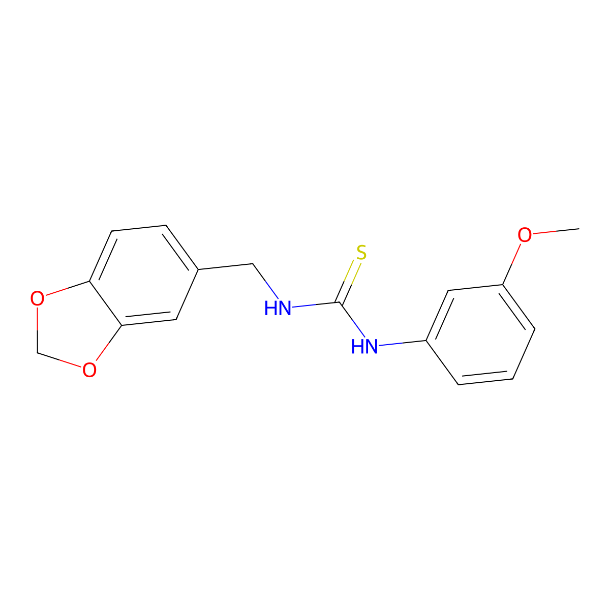 1-(1,3-Benzodioxol-5-ylmethyl)-3-(3-methoxyphenyl)thiourea molecular structure, CAS 431916-59-5