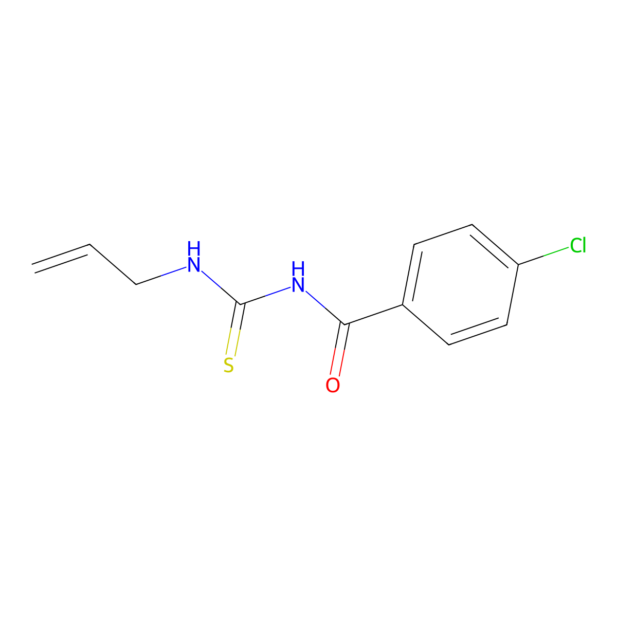 N-allyl-N'-(4-chlorobenzoyl)thiourea molecular structure, CAS 431916-98-2