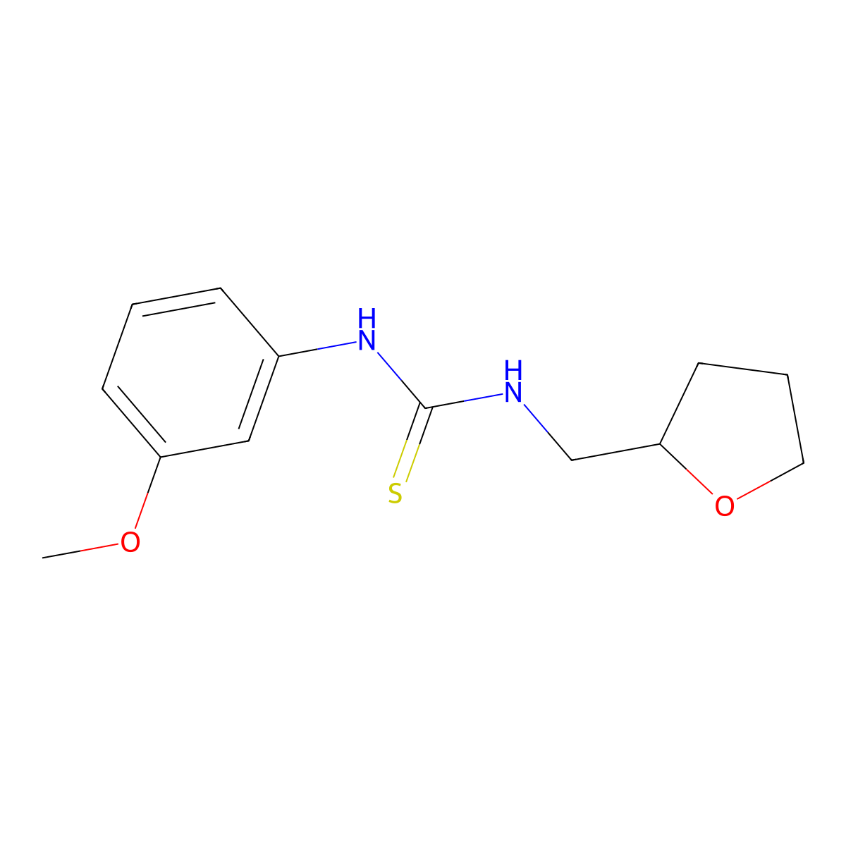 1-(3-Methoxyphenyl)-3-((tetrahydrofuran-2-yl)methyl)thiourea molecular structure, CAS 431917-22-5
