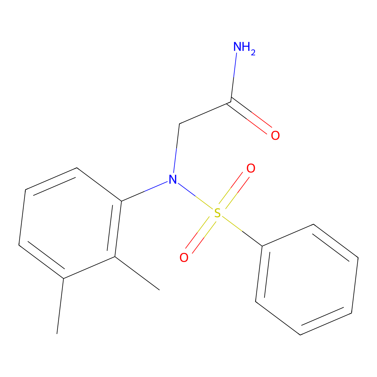 2-[N-(benzenesulfonyl)-2,3-dimethylanilino]acetamide molecular structure, CAS 431917-41-8