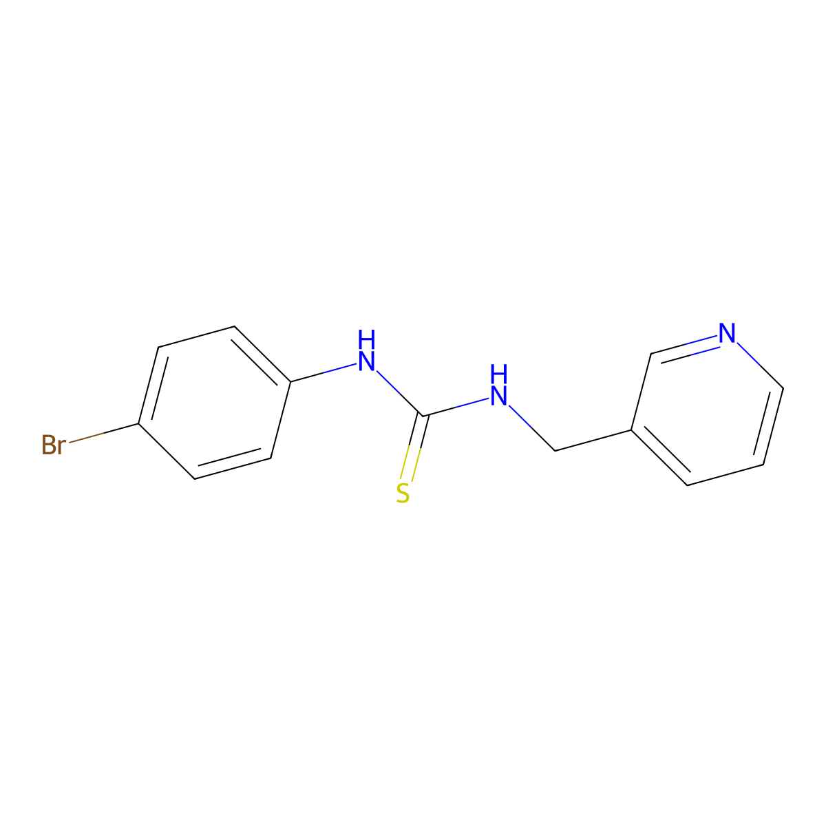 1-(4-Bromophenyl)-3-(pyridin-3-ylmethyl)thiourea molecular structure, CAS 431917-70-3