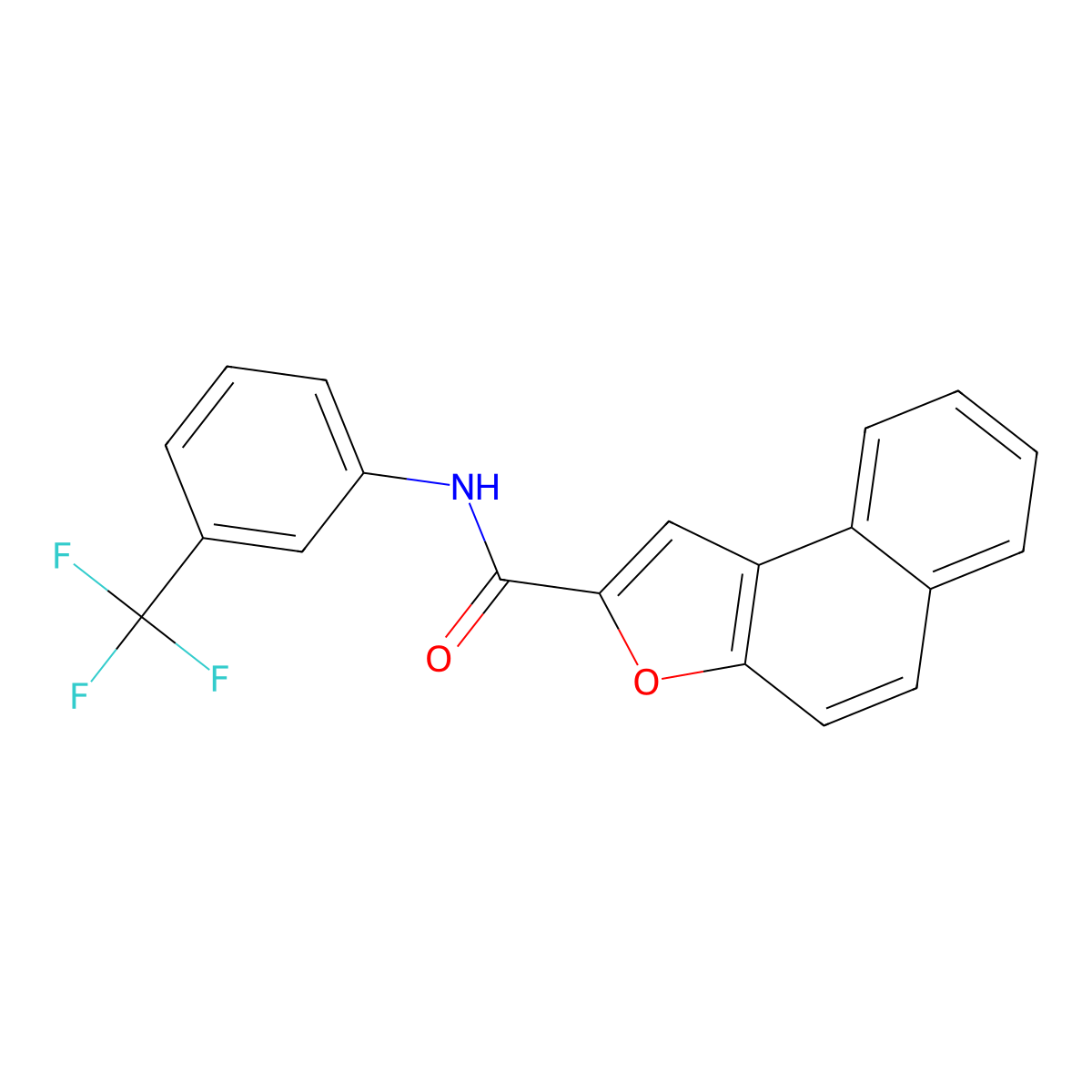 N-[3-(trifluoromethyl)phenyl]naphtho[2,1-b]furan-2-carboxamide molecular structure, CAS 431917-92-9