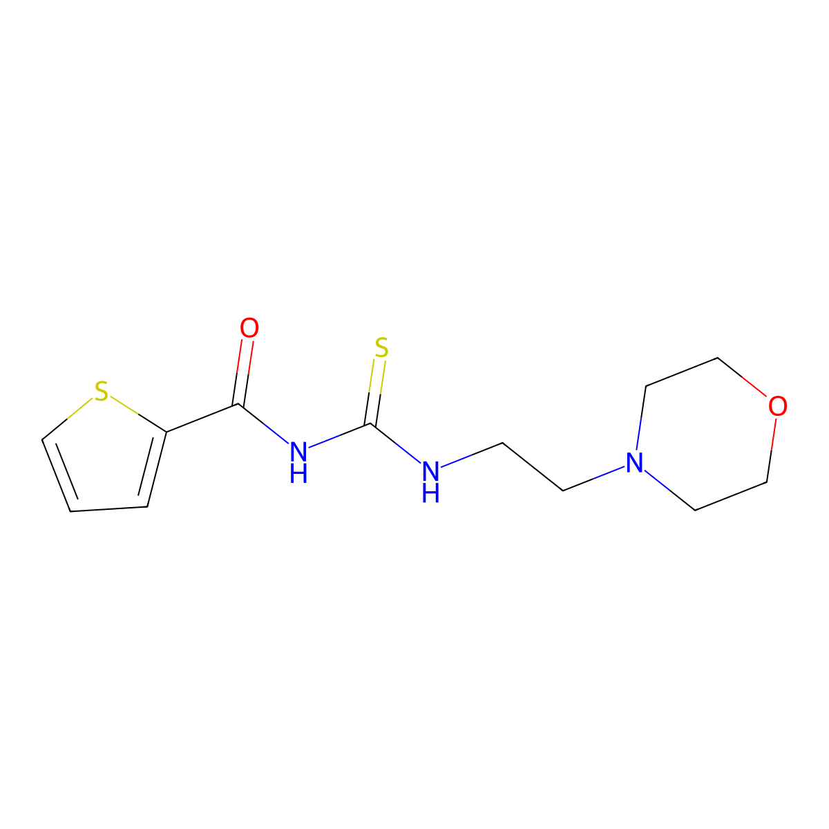 N-(2-morpholin-4-ylethylcarbamothioyl)thiophene-2-carboxamide molecular structure, CAS 431918-11-5