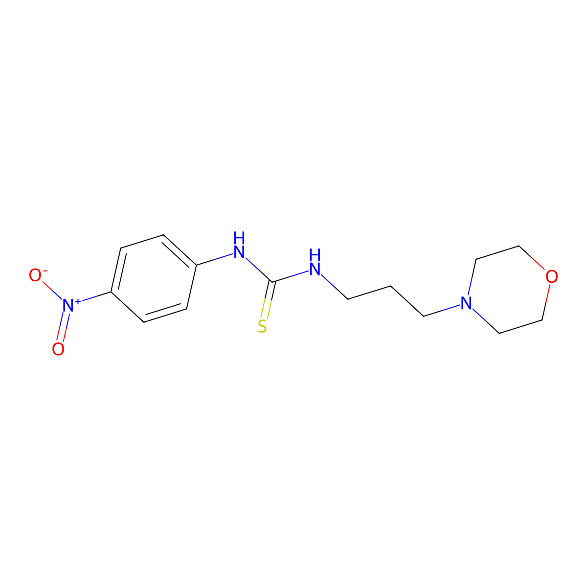 1-(3-Morpholin-4-ylpropyl)-3-(4-nitrophenyl)thiourea molecular structure, CAS 431918-20-6