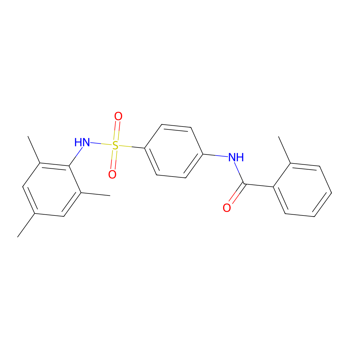 N-{4-[(mesitylamino)sulfonyl]phenyl}-2-methylbenzamide molecular structure, CAS 431918-52-4