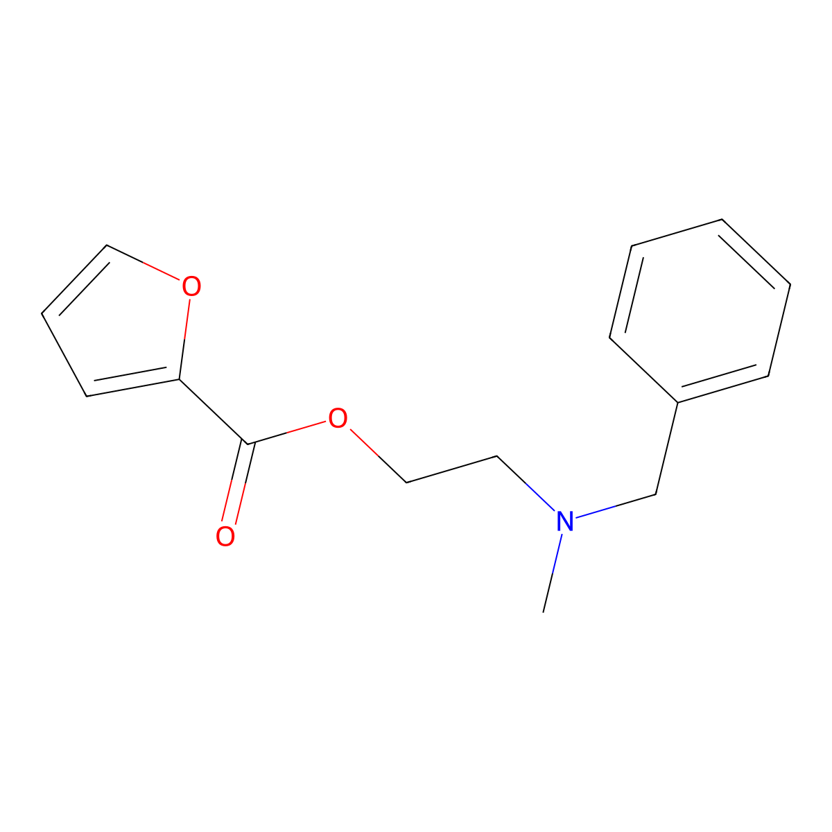 2-[Benzyl(methyl)amino]ethyl 2-furoate molecular structure, CAS 431919-07-2