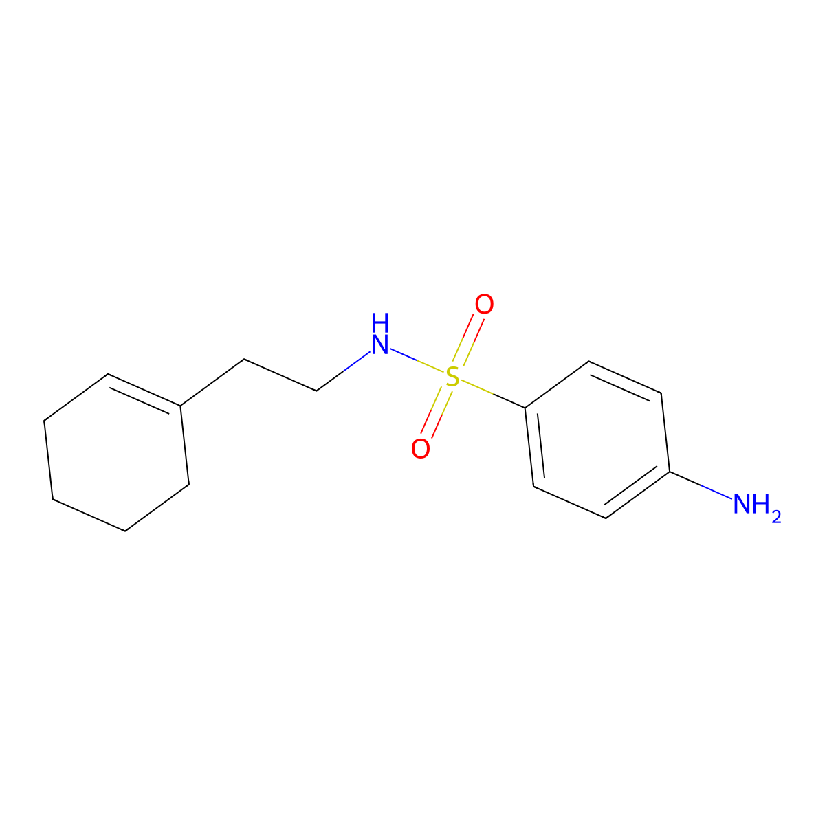 4-amino-N-[2-(cyclohexen-1-yl)ethyl]benzenesulfonamide molecular structure, CAS 431919-68-5
