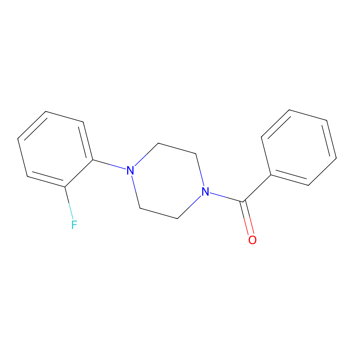 1-Benzoyl-4-(2-fluorophenyl)piperazine molecular structure, CAS 431919-70-9