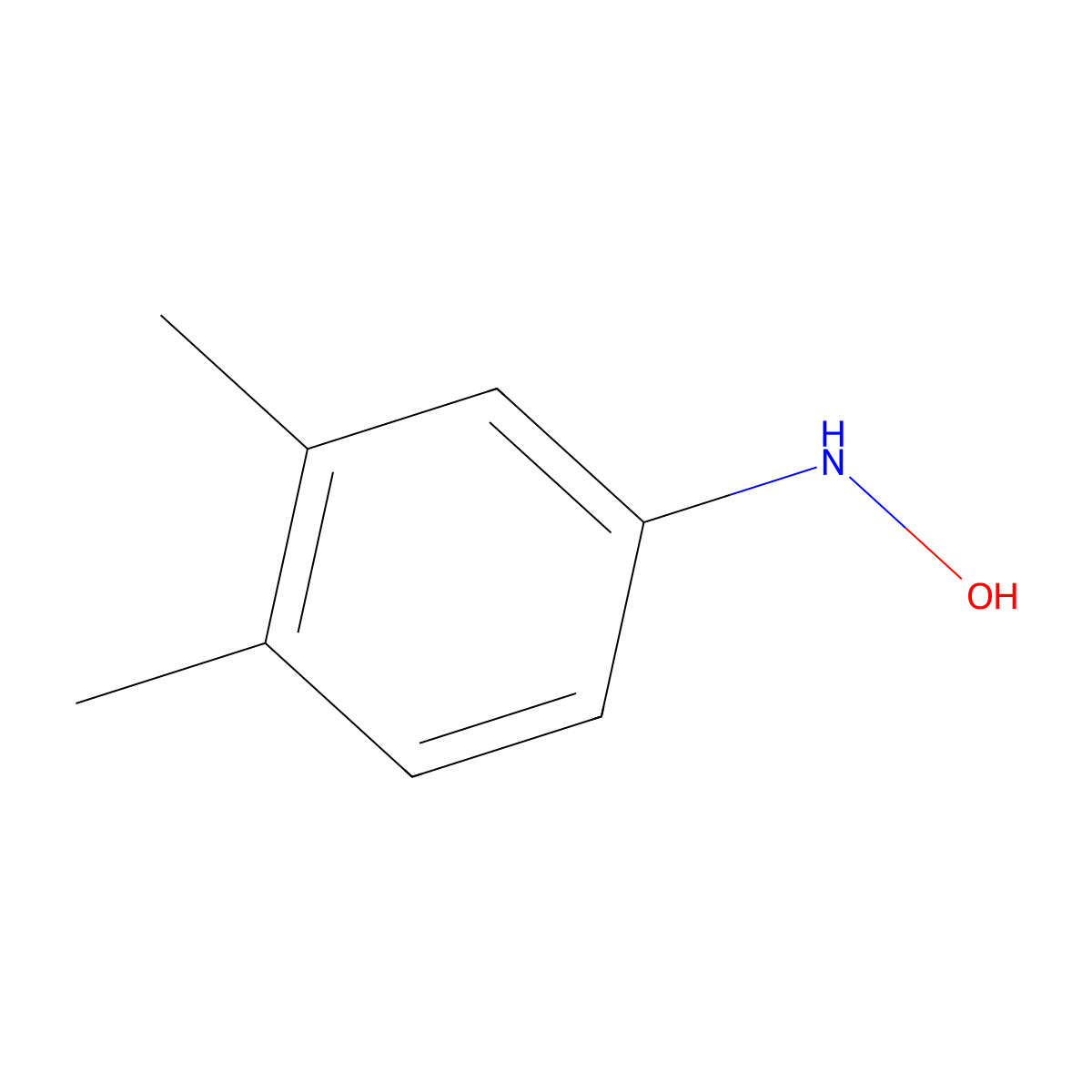 3,4-Dimethylphenylhydroxylamine molecular structure, CAS 43192-07-0