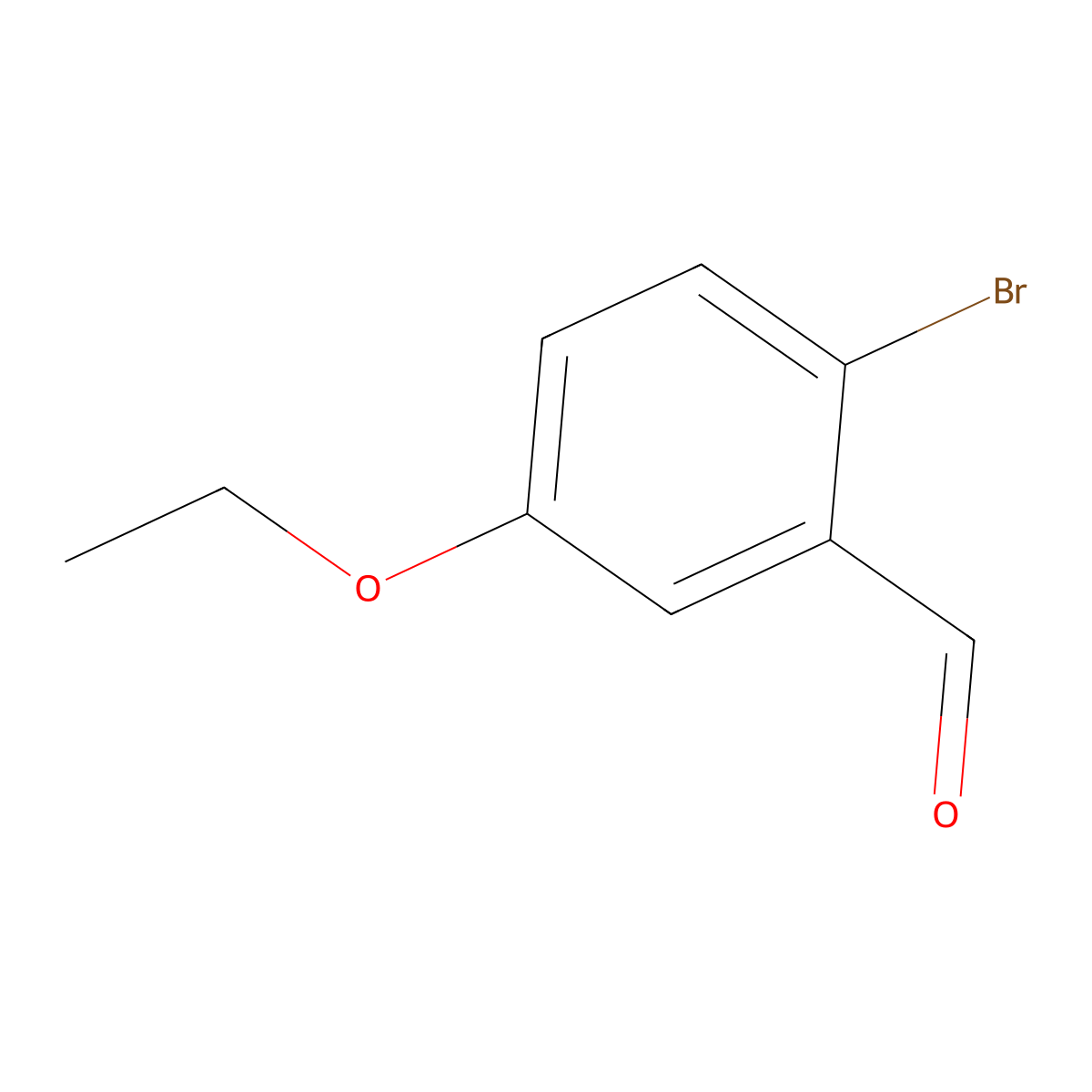 2-Bromo-5-ethoxybenzaldehyde molecular structure, CAS 43192-32-1