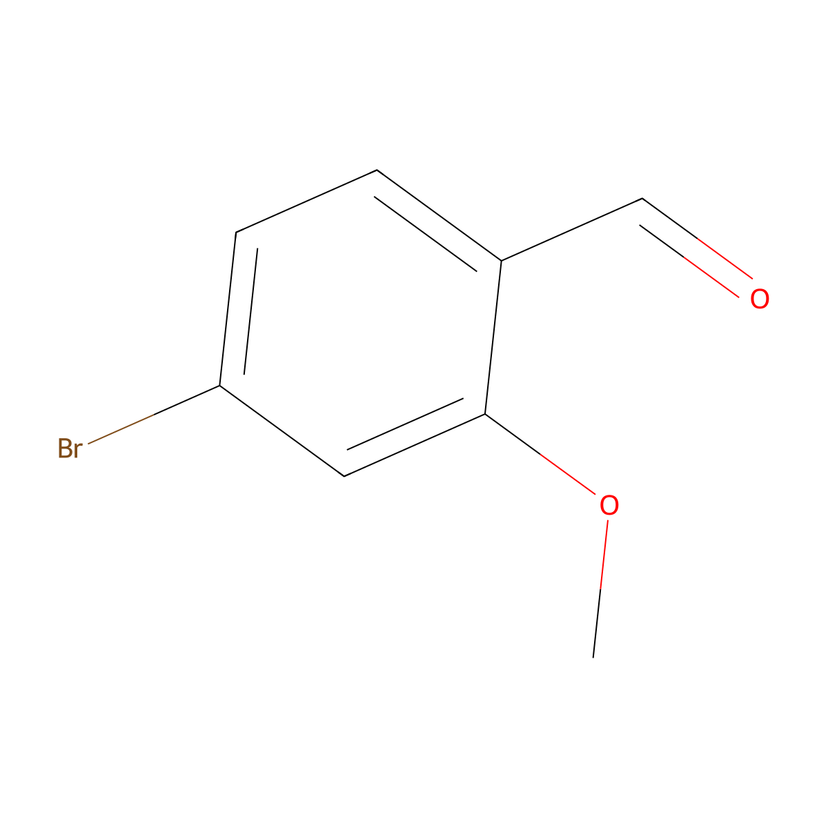 4-Bromo-2-methoxybenzaldehyde molecular structure, CAS 43192-33-2