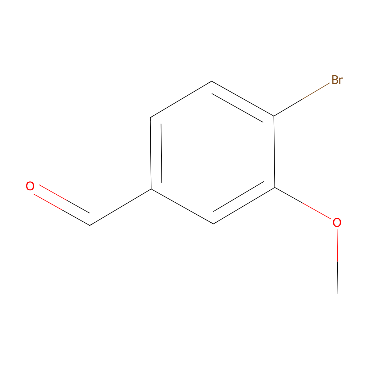 4-Bromo-3-methoxybenzaldehyde molecular structure, CAS 43192-34-3