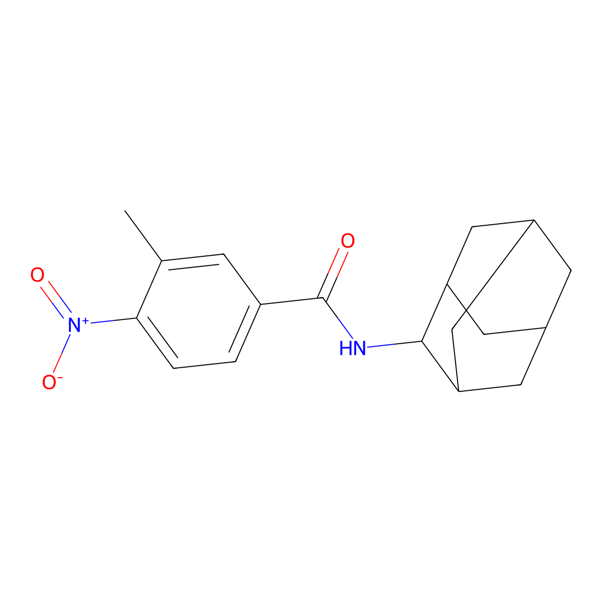 N-(2-adamantyl)-3-methyl-4-nitrobenzamide molecular structure, CAS 431920-42-2