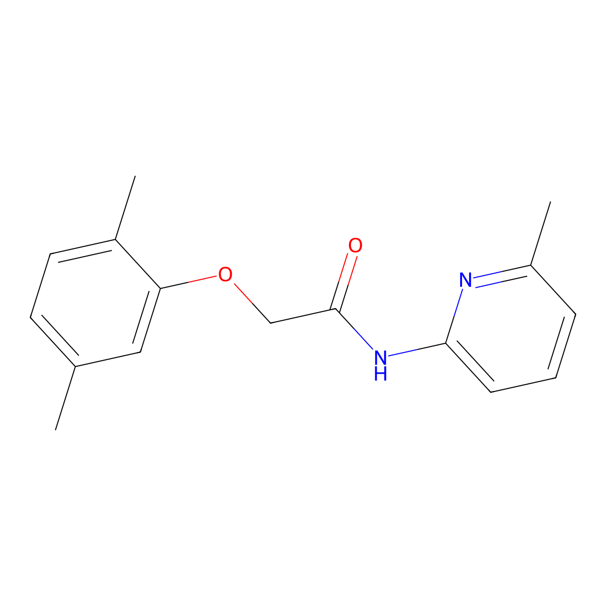 2-(2,5-dimethylphenoxy)-N-(6-methylpyridin-2-yl)acetamide molecular structure, CAS 431920-88-6