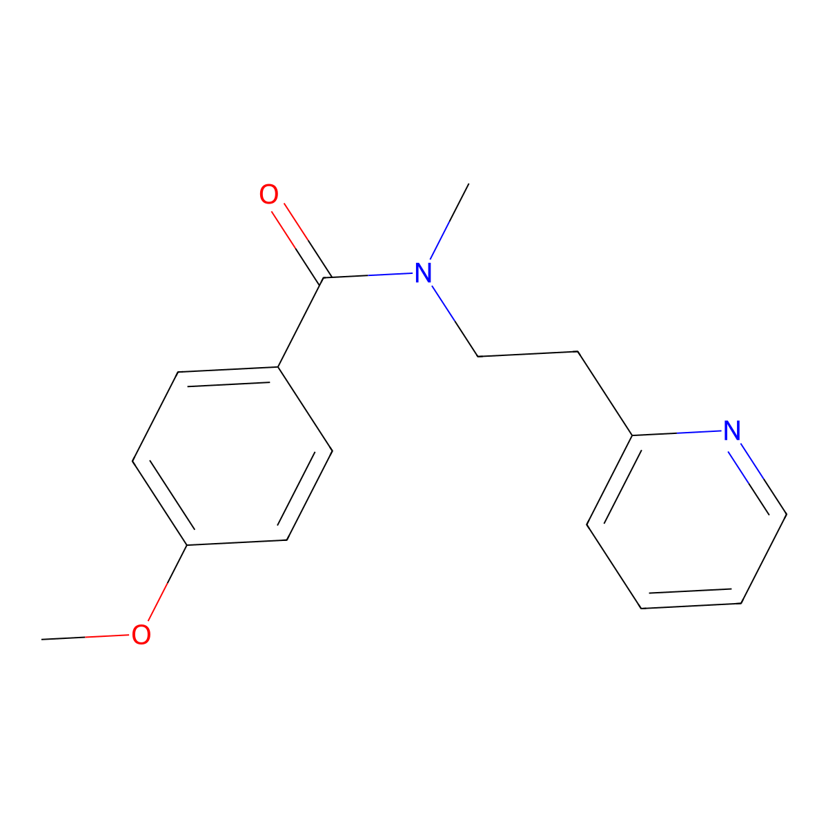 4-methoxy-N-methyl-N-[2-(2-pyridinyl)ethyl]benzamide molecular structure, CAS 431920-97-7