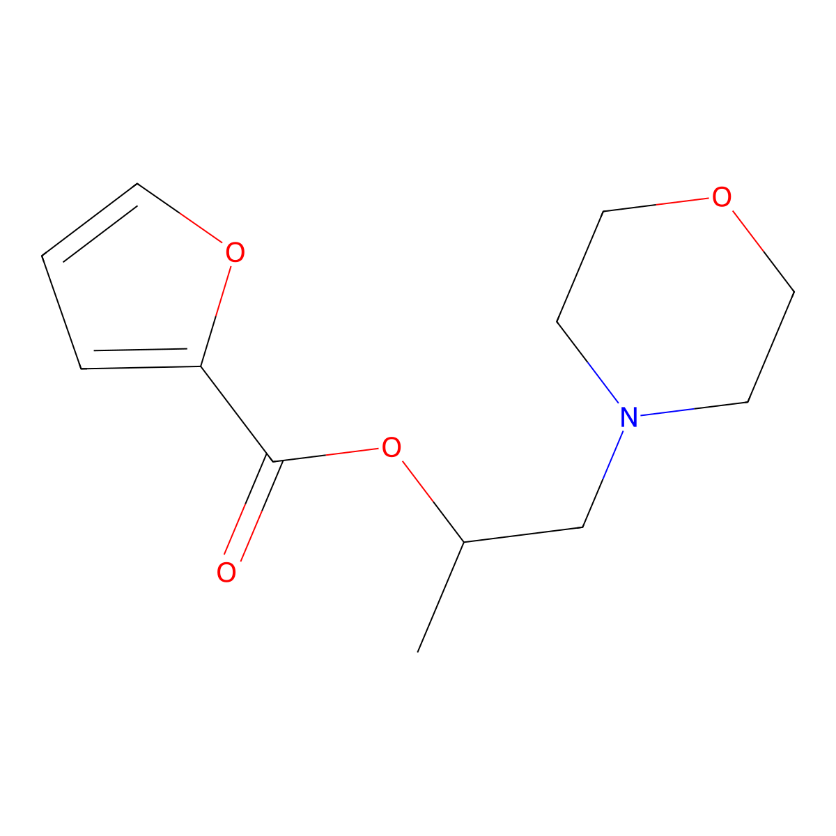 1-(Morpholin-4-yl)propan-2-yl furan-2-carboxylate molecular structure, CAS 431921-15-2