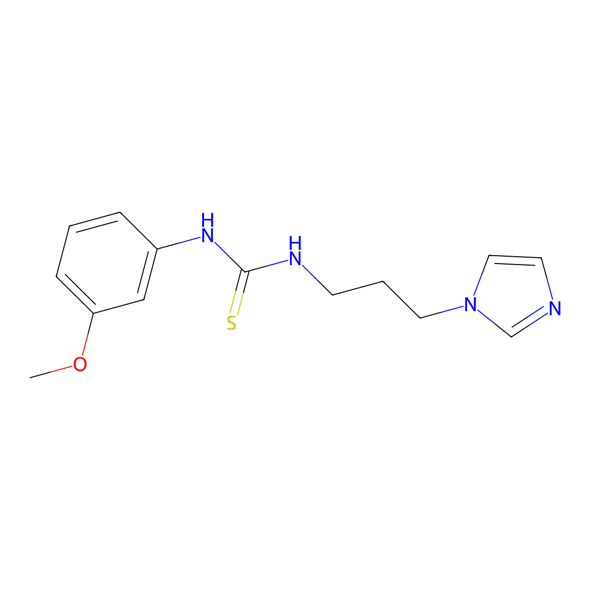 1-[3-(1H-imidazol-1-yl)propyl]-3-(3-methoxyphenyl)thiourea molecular structure, CAS 431921-83-4