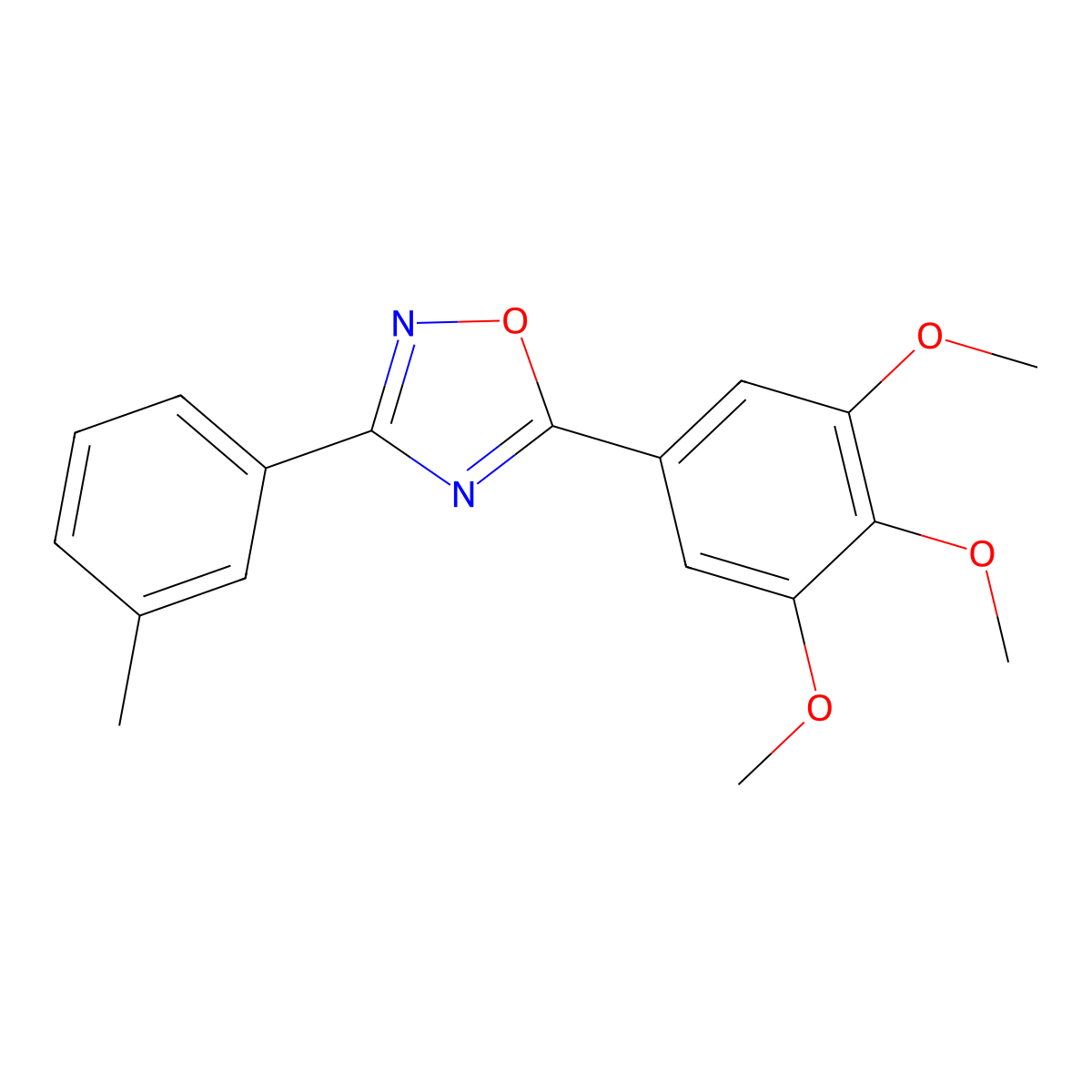 3-(3-Methylphenyl)-5-(3,4,5-trimethoxyphenyl)-1,2,4-oxadiazole molecular structure, CAS 431921-88-9