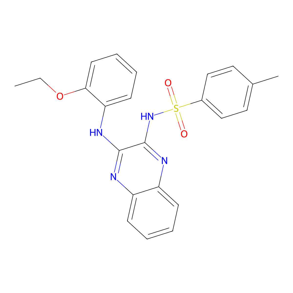 N-{3-[(2-ethoxyphenyl)amino]quinoxalin-2-yl}-4-methylbenzenesulfonamide molecular structure, CAS 431922-01-9