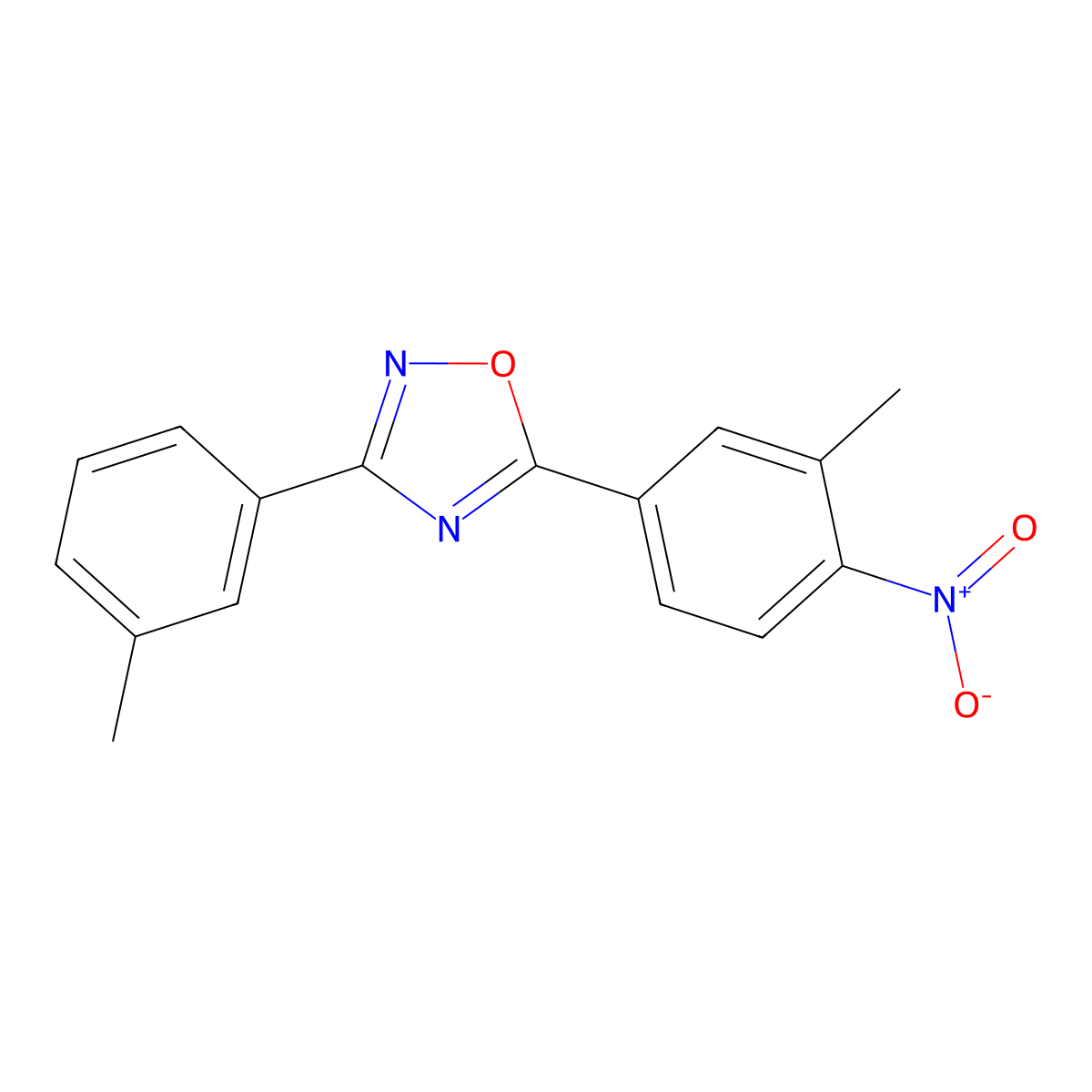 5-(3-Methyl-4-nitrophenyl)-3-(3-methylphenyl)-1,2,4-oxadiazole molecular structure, CAS 431922-86-0