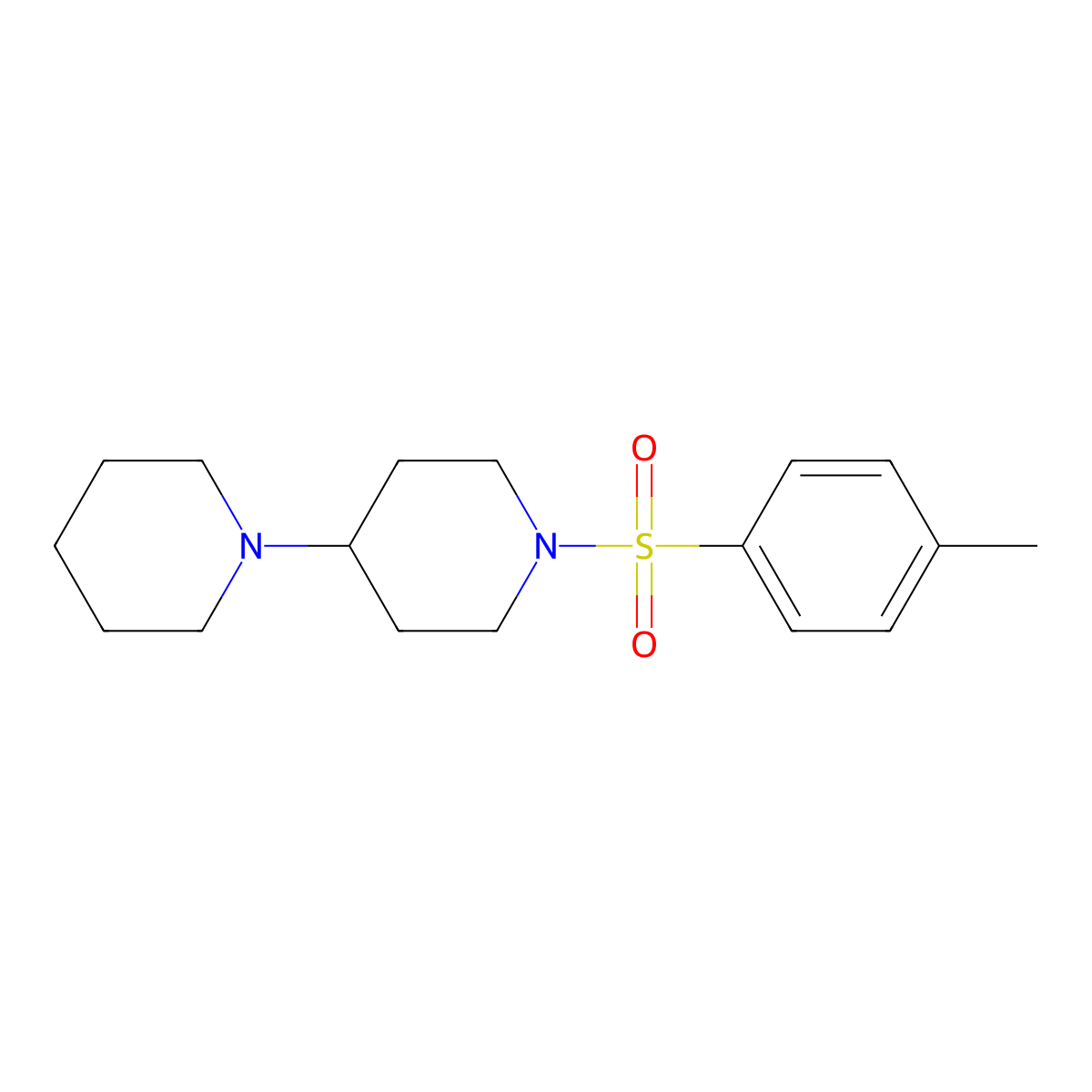 1-(4-Methylphenyl)sulfonyl-4-piperidin-1-ylpiperidine molecular structure, CAS 431923-11-4