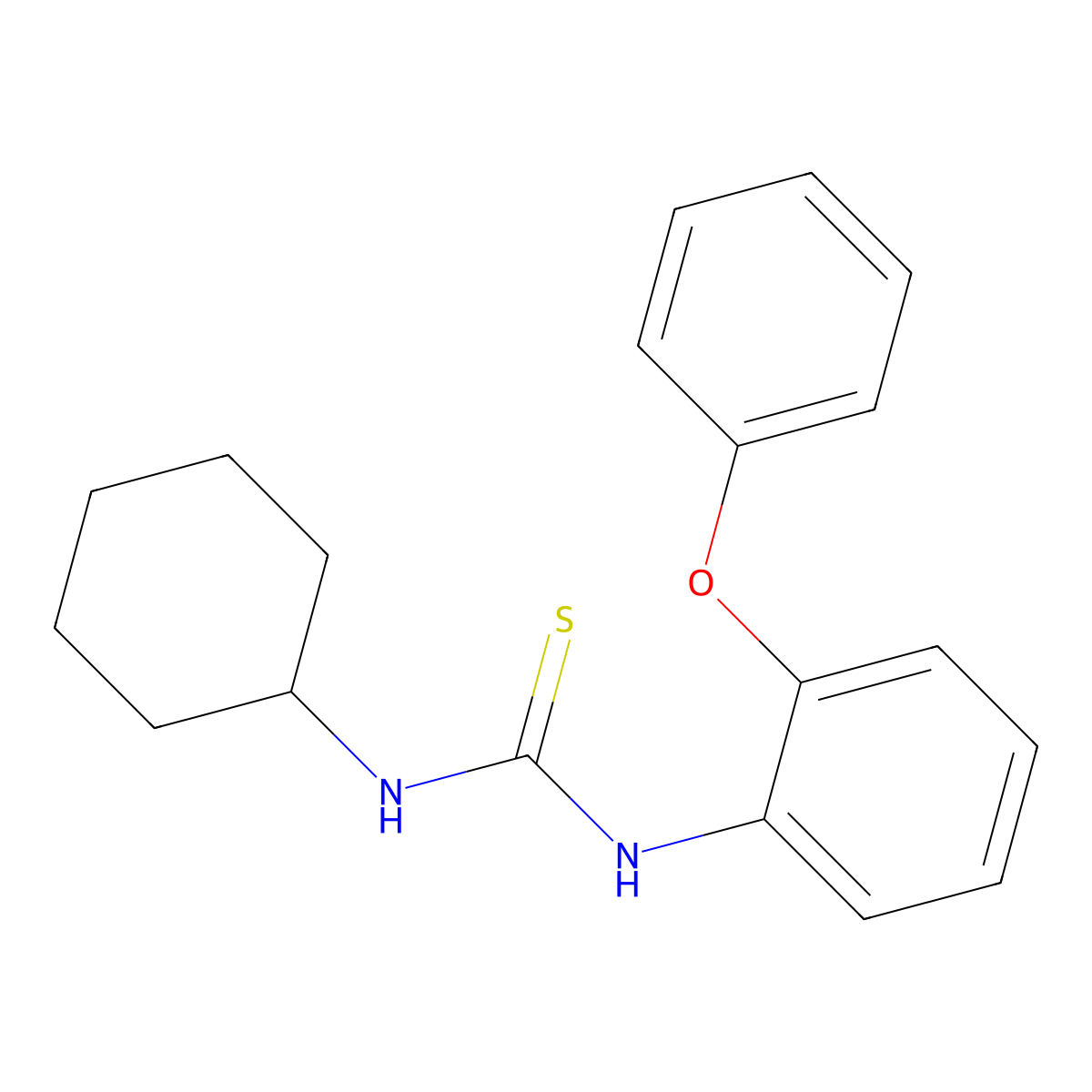 1-Cyclohexyl-3-(2-phenoxyphenyl)thiourea molecular structure, CAS 431923-54-5