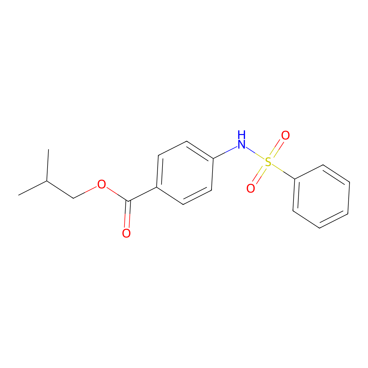 2-Methylpropyl 4-(benzenesulfonamido)benzoate molecular structure, CAS 431923-57-8