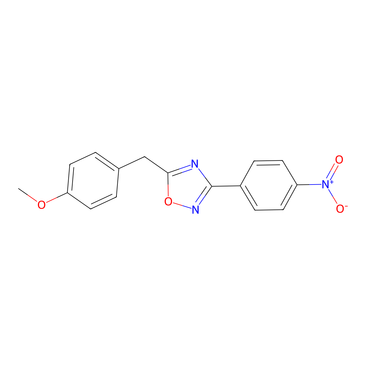 5-[(4-Methoxyphenyl)methyl]-3-(4-nitrophenyl)-1,2,4-oxadiazole molecular structure, CAS 431923-65-8