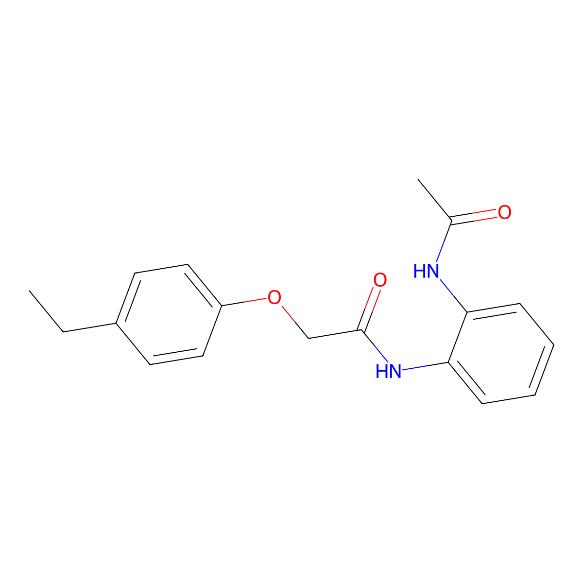 N-(2-acetamidophenyl)-2-(4-ethylphenoxy)acetamide molecular structure, CAS 431924-49-1