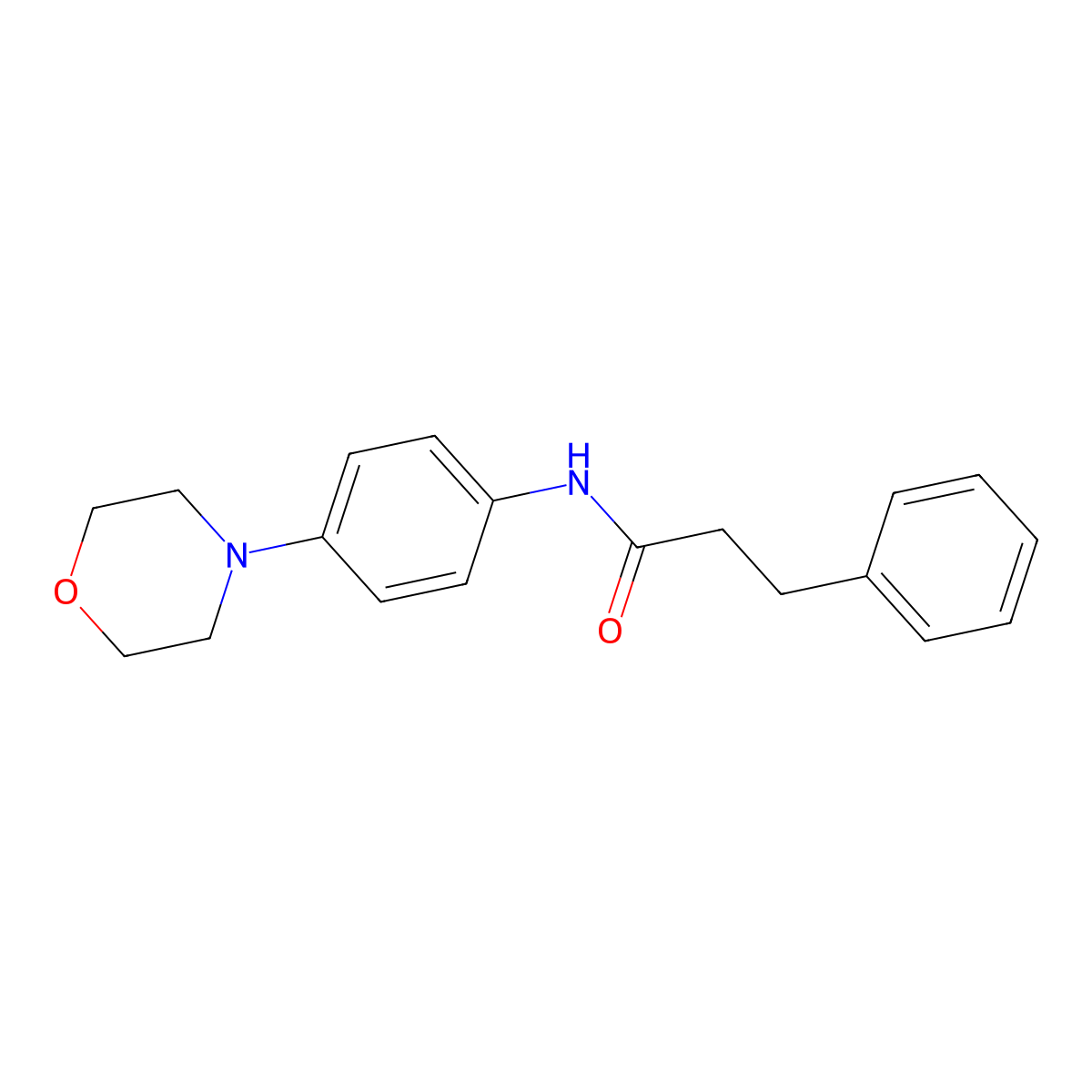 N-(4-morpholin-4-ylphenyl)-3-phenylpropanamide molecular structure, CAS 431924-51-5