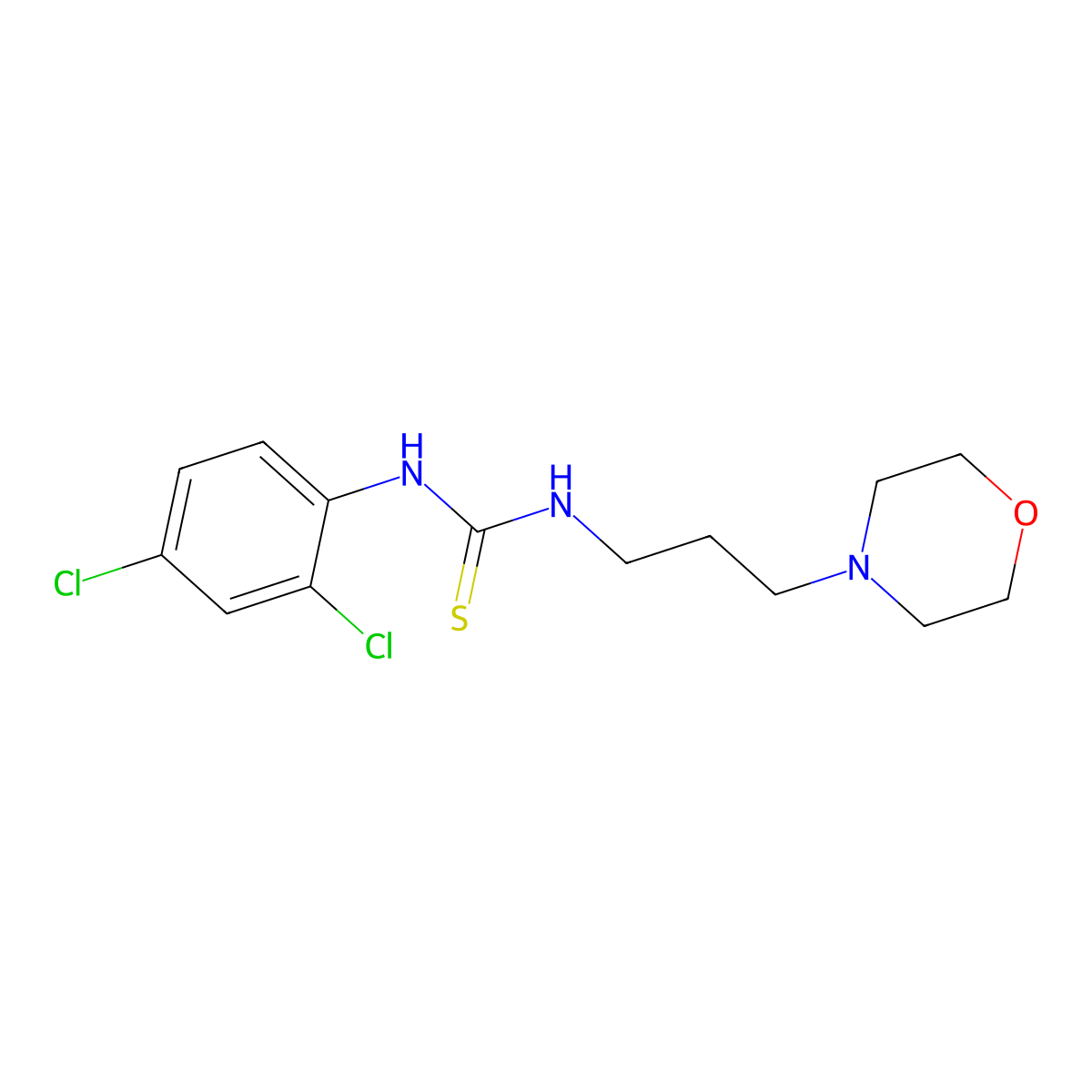 1-(2,4-Dichlorophenyl)-3-(3-morpholin-4-ylpropyl)thiourea molecular structure, CAS 431924-66-2