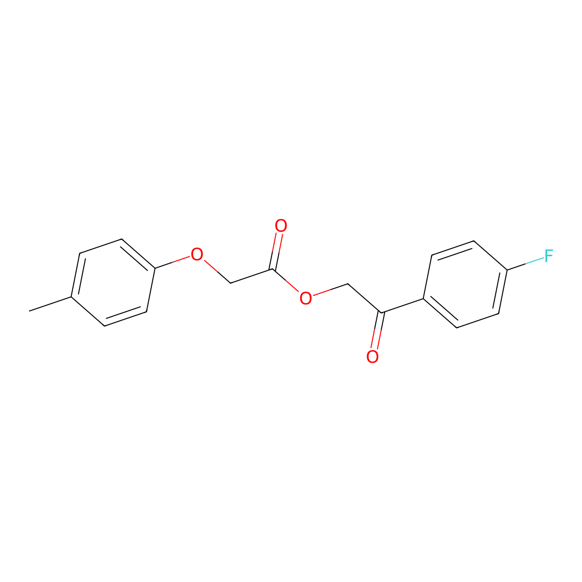 2-(4-Fluorophenyl)-2-oxoethyl (4-methylphenoxy)acetate molecular structure, CAS 431924-69-5