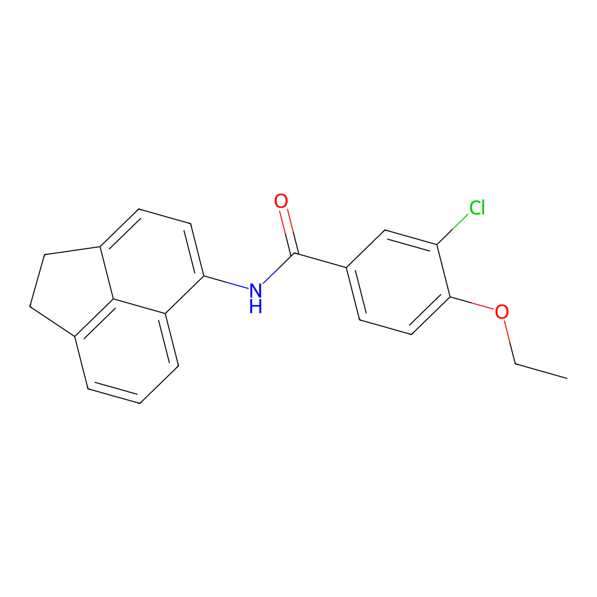 3-chloro-N-(1,2-dihydroacenaphthylen-5-yl)-4-ethoxybenzamide molecular structure, CAS 431925-08-5