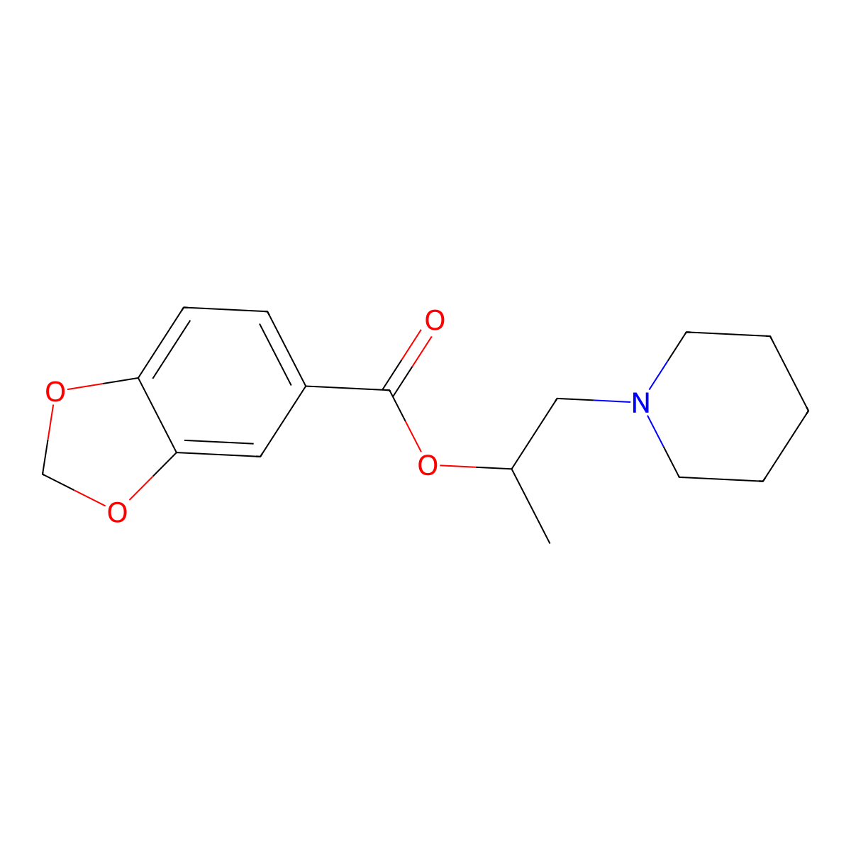 1-(Piperidin-1-yl)propan-2-yl 1,3-benzodioxole-5-carboxylate molecular structure, CAS 431925-10-9