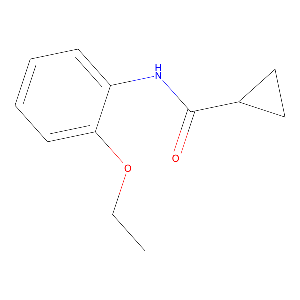 N-(2-ethoxyphenyl)cyclopropanecarboxamide molecular structure, CAS 431925-23-4
