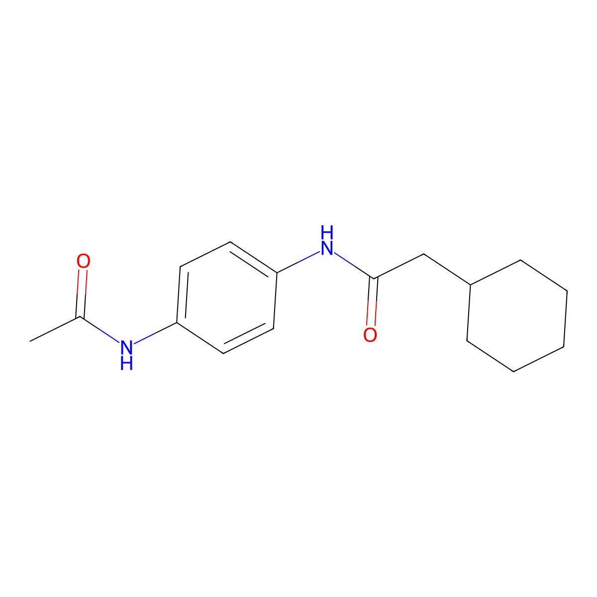 N-(4-acetamidophenyl)-2-cyclohexylacetamide molecular structure, CAS 431925-32-5