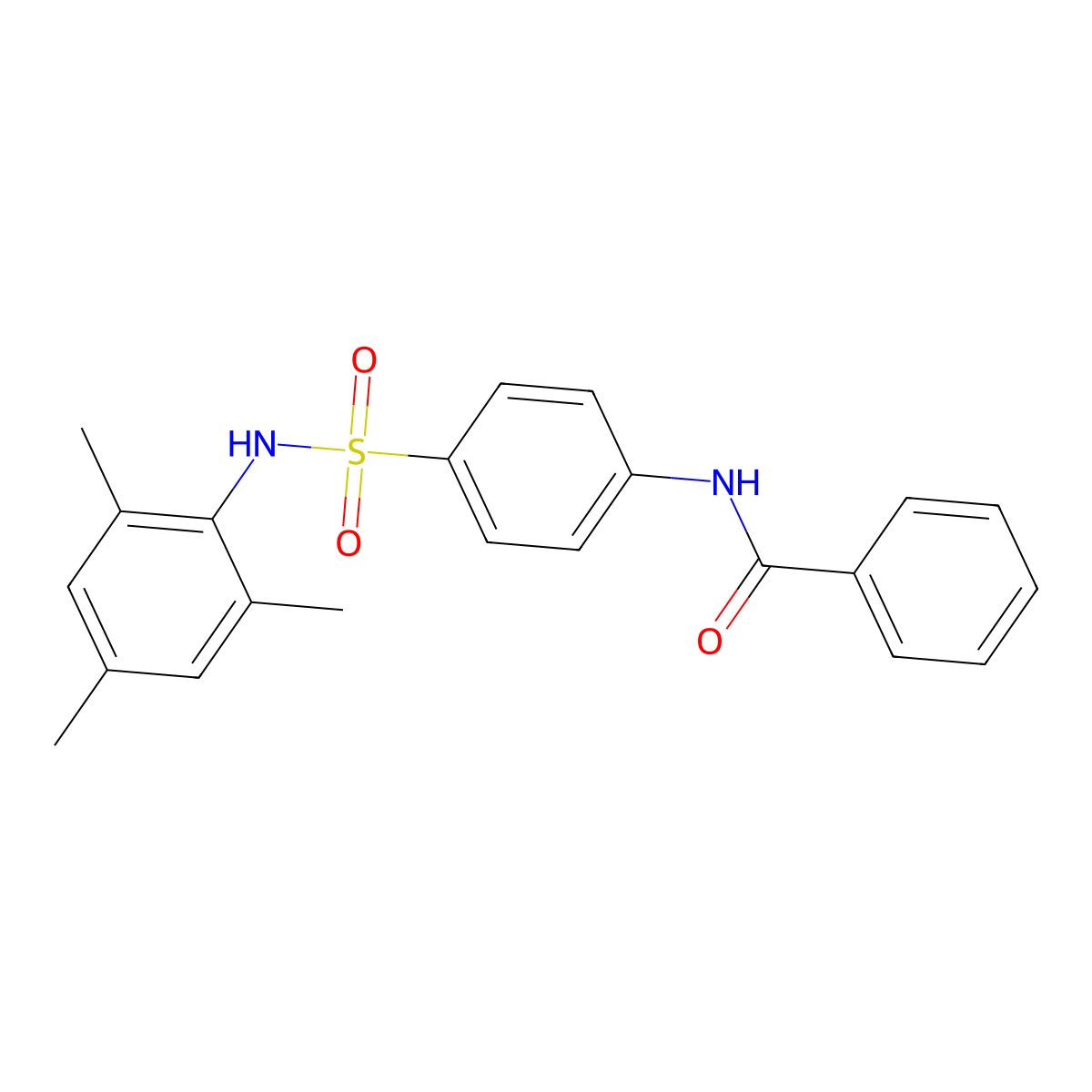N-{4-[(mesitylamino)sulfonyl]phenyl}benzamide molecular structure, CAS 431925-52-9