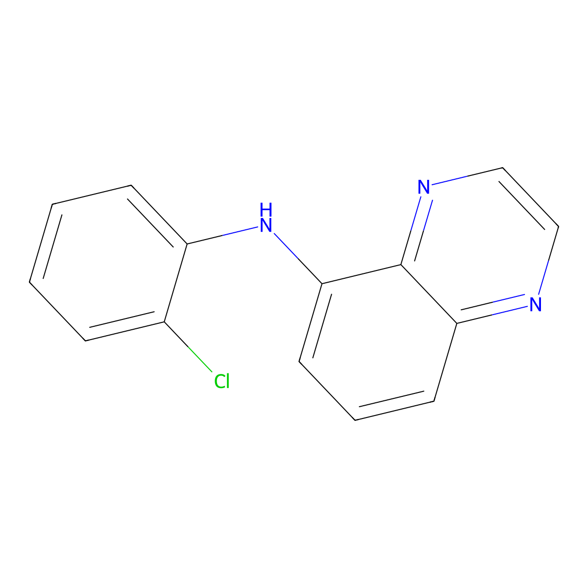 N-(2-chlorophenyl)quinoxalin-5-amine molecular structure, CAS 431925-53-0
