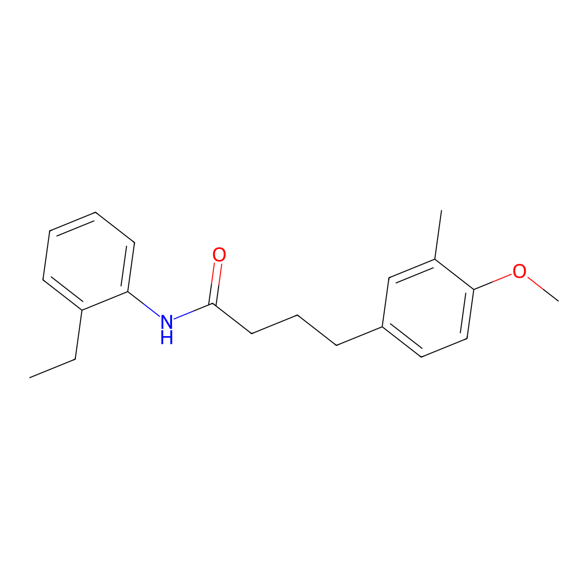 N-(2-ethylphenyl)-4-(4-methoxy-3-methylphenyl)butanamide molecular structure, CAS 431925-75-6