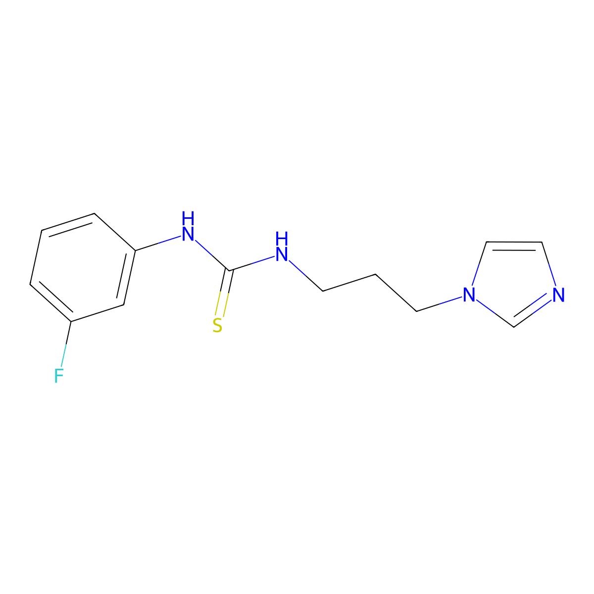 1-(3-fluorophenyl)-3-[3-(1H-imidazol-1-yl)propyl]thiourea molecular structure, CAS 431925-98-3